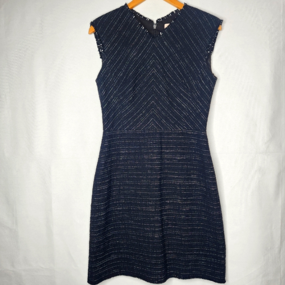 Rebecca Taylor Black and White Striped Mini Dress
